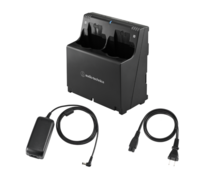 TWO-BAY HANDHELD AND BODY-PACK CHARGING STATION WITH POWER